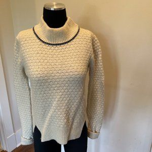 French Connection mock neck cream sweater sz S